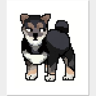 Cute Pixel Dog Artwork Posters and Art